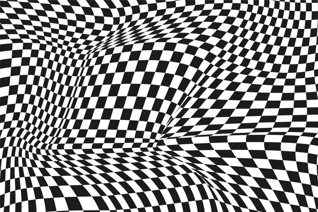 Flat distorted checkered background