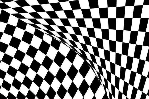 Flat distorted checkered background