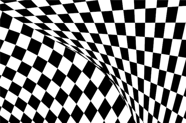 Flat distorted checkered background