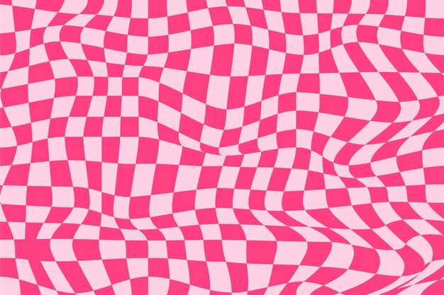 Flat distorted checkered background