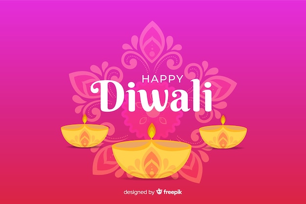 Flat diwali background