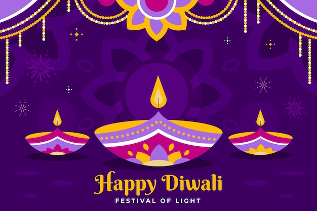 Diwali background piatto