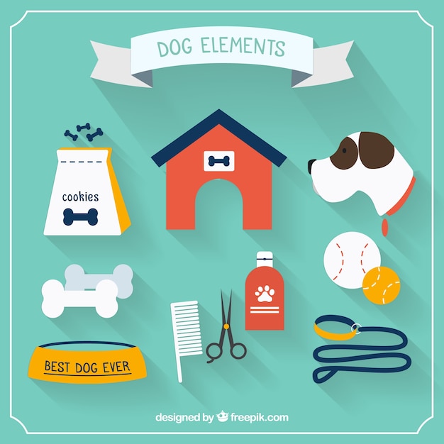 Flat dog elements