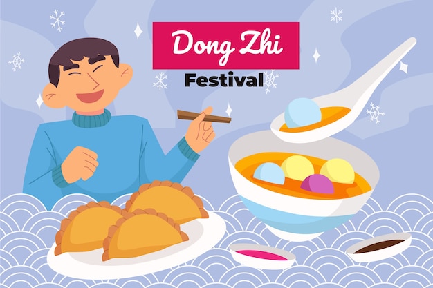 Fondo piatto del festival di dongzhi