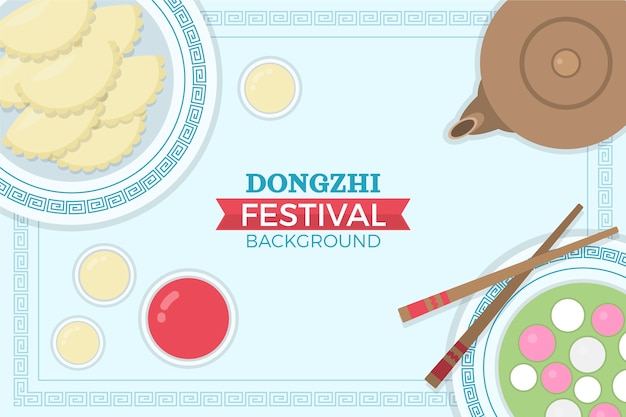 Flat dongzhi festival background