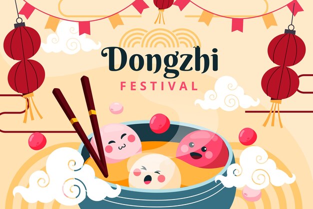 플랫 dongzhi 축제 배경