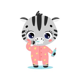 かわいいシマウマの手描きイラスト プレミアムベクター かわいいシマウマの手描きイラスト プレミアムベクター