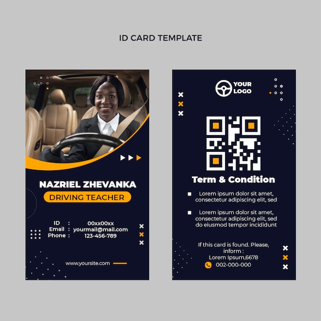 フラット自動車教習所IDカードテンプレート