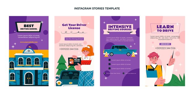 フラット自動車教習所のInstagramストーリーコレクション
