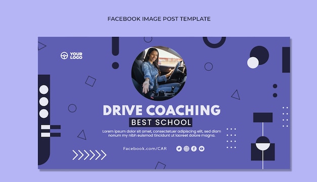 フラット自動車教習所ソーシャルメディア投稿テンプレート