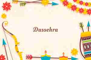 無料ベクター フラット dussehra 背景