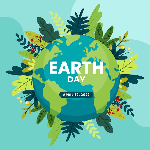 Free vector flat earth day background