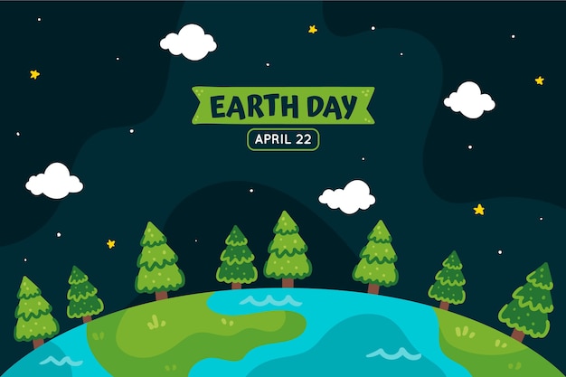Free vector flat earth day background
