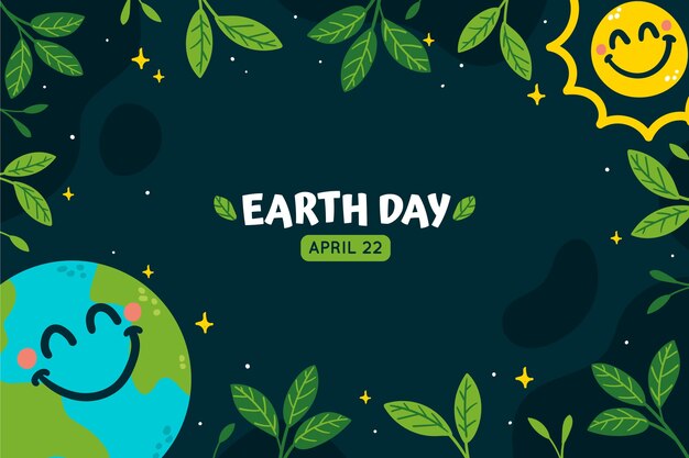 Free vector flat earth day background