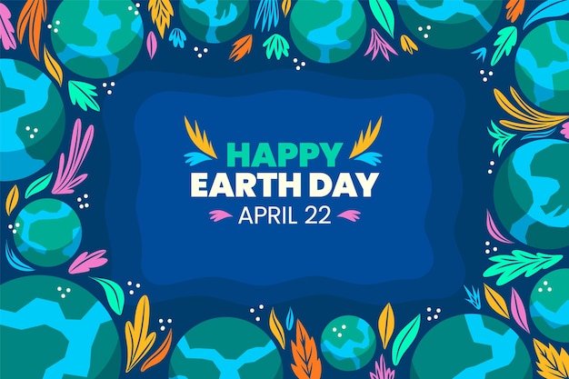 Free vector flat earth day background