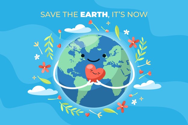 Free vector flat earth day background