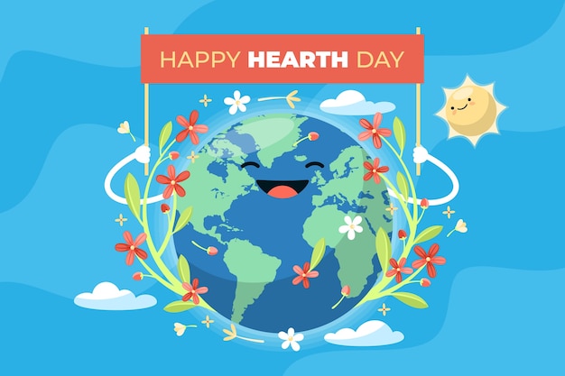 Free vector flat earth day background