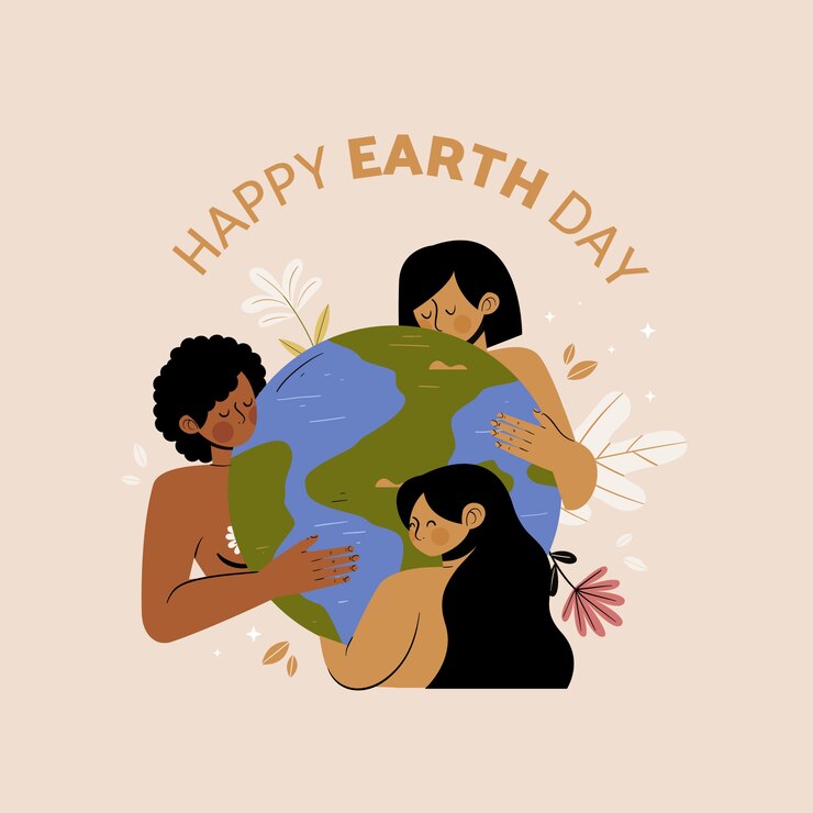 Free Vector flat earth day illustration