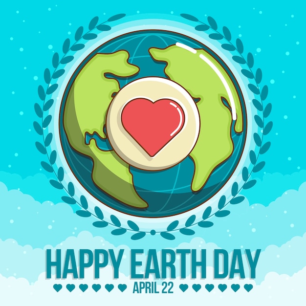 Free vector flat earth day illustration