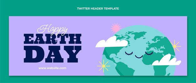 Flat earth day twitter header