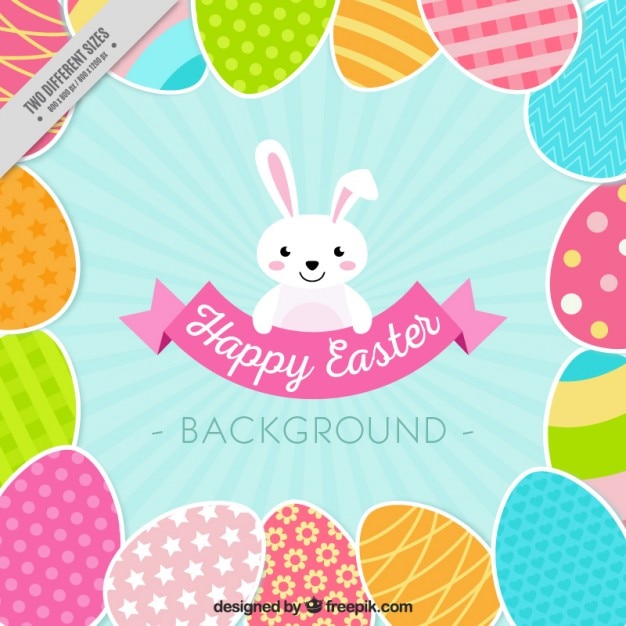 Flat easter background