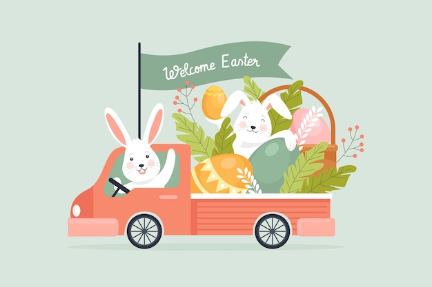 Free vector flat easter background