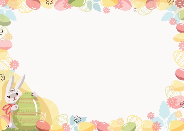 Flat easter background