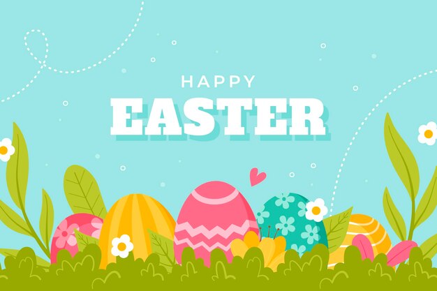 Flat easter background