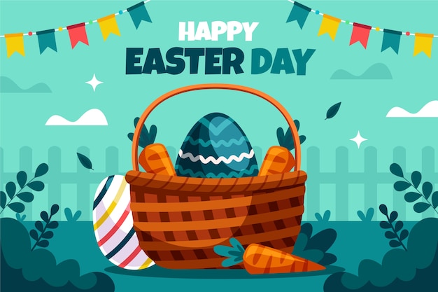 Free vector flat easter background