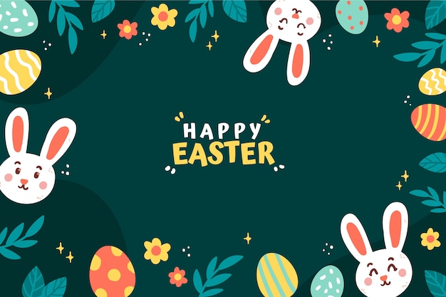 Free vector flat easter background