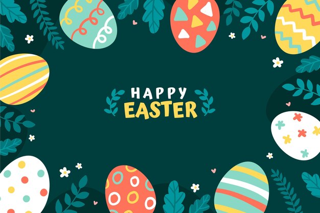 Flat easter background