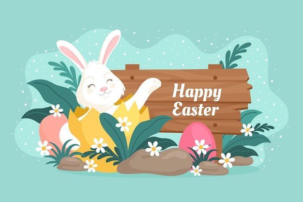 flat easter background