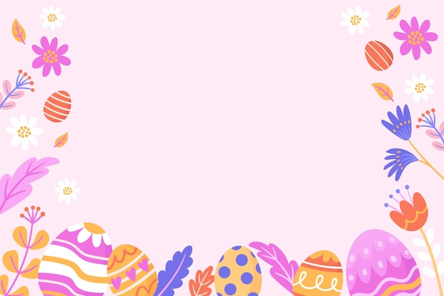 Flat easter background