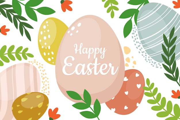 Flat easter background