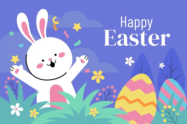 Free vector flat easter background