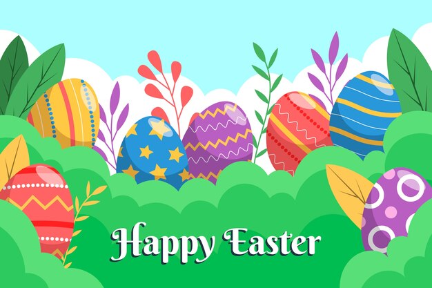 Free vector flat easter background