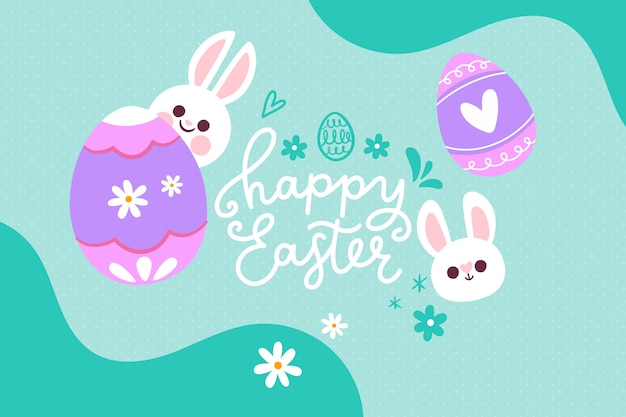 flat easter background