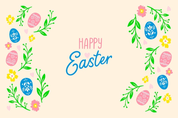 Free vector flat easter background