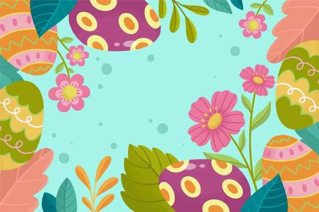 Flat easter background