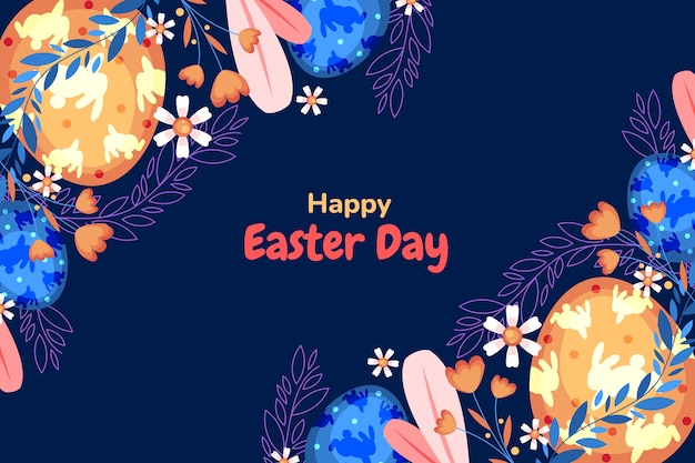 Free vector flat easter background