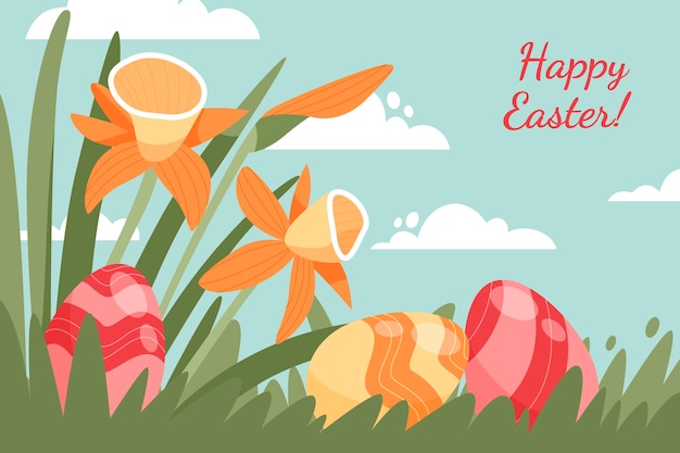 Flat Easter Background