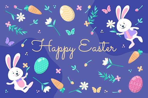 Flat easter background