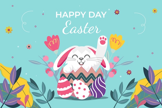 Flat easter background