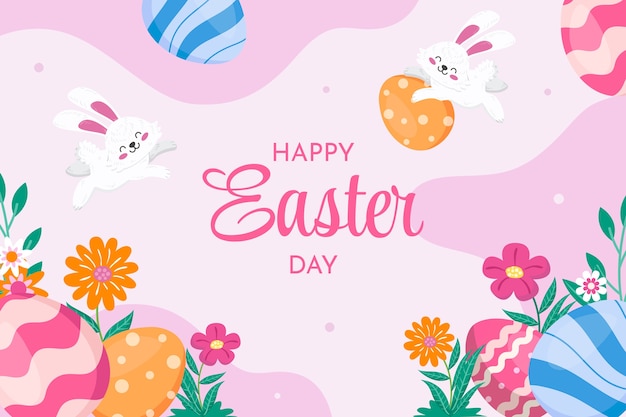 Free vector flat easter background