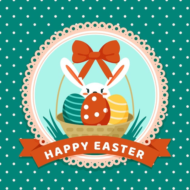 Flat easter celebration illustration