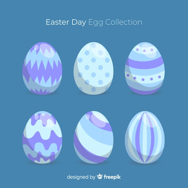 Free vector flat easter day egg collection