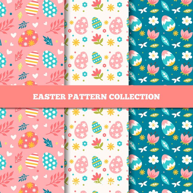 Flat easter day pattern