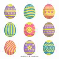 Free vector flat easter egg designs