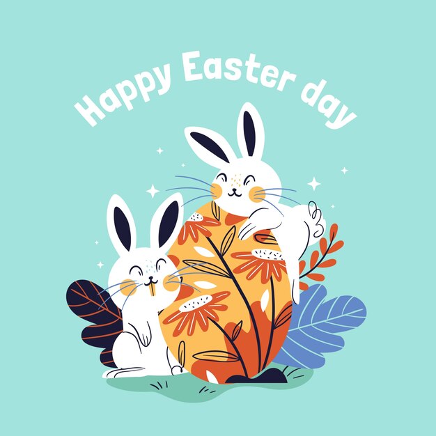 Free vector flat easter illustration