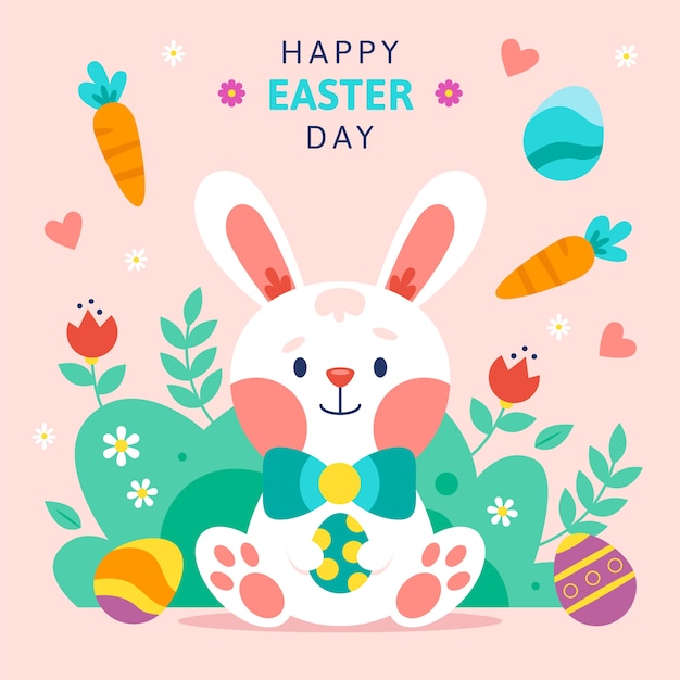 Free vector flat easter illustration